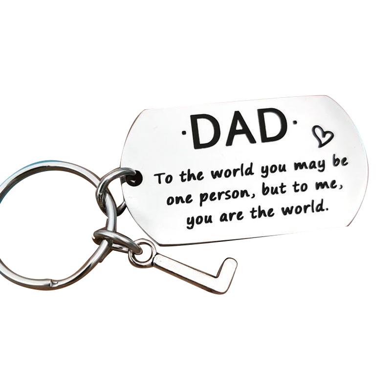 Inspirational Personalised Keychain Gifts For Dad/Mom - To Me You Are The World