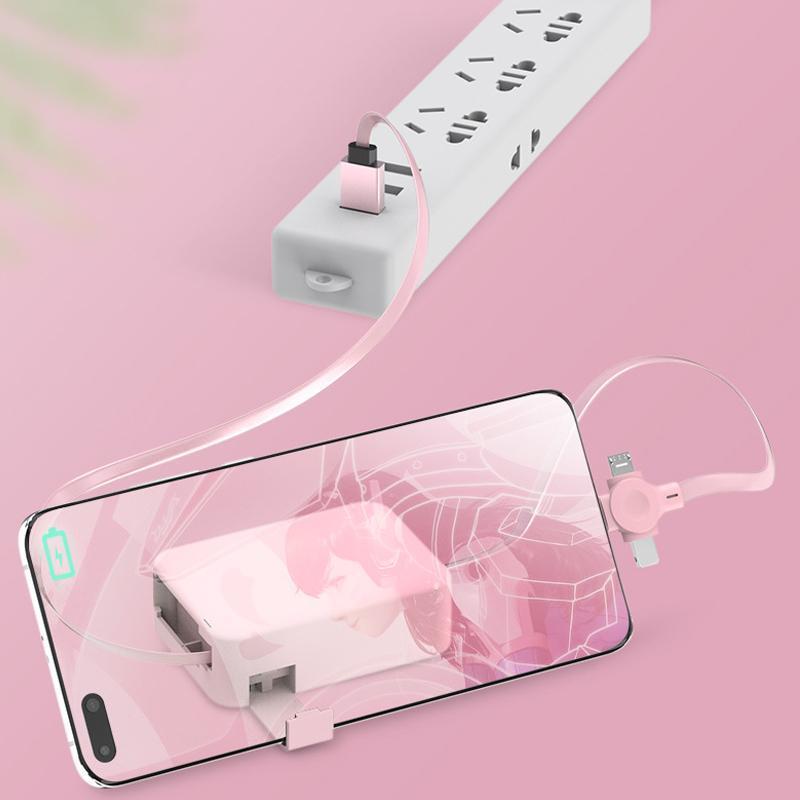 4-in-1 Retractable USB Charging Cable with Phone Stand