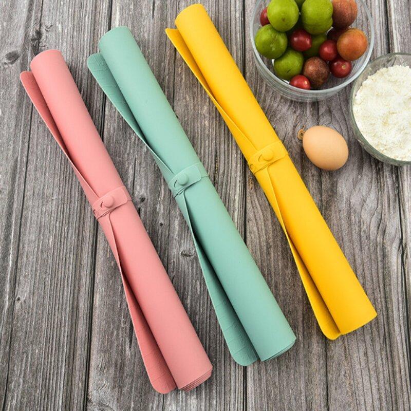 Extra Large Kitchen Tools Silicone Roll-Up Pastry Mat With Measurements
