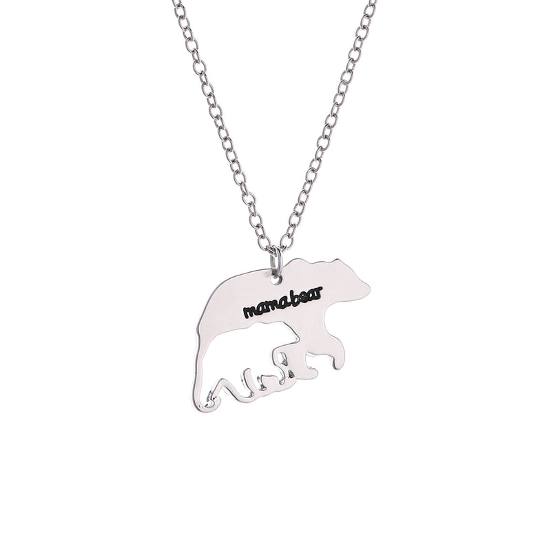 Mama Bear Cuff Bracelet And Necklace Set