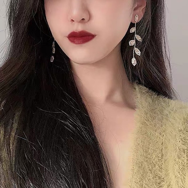 Shiny Crystal Vine Earrings