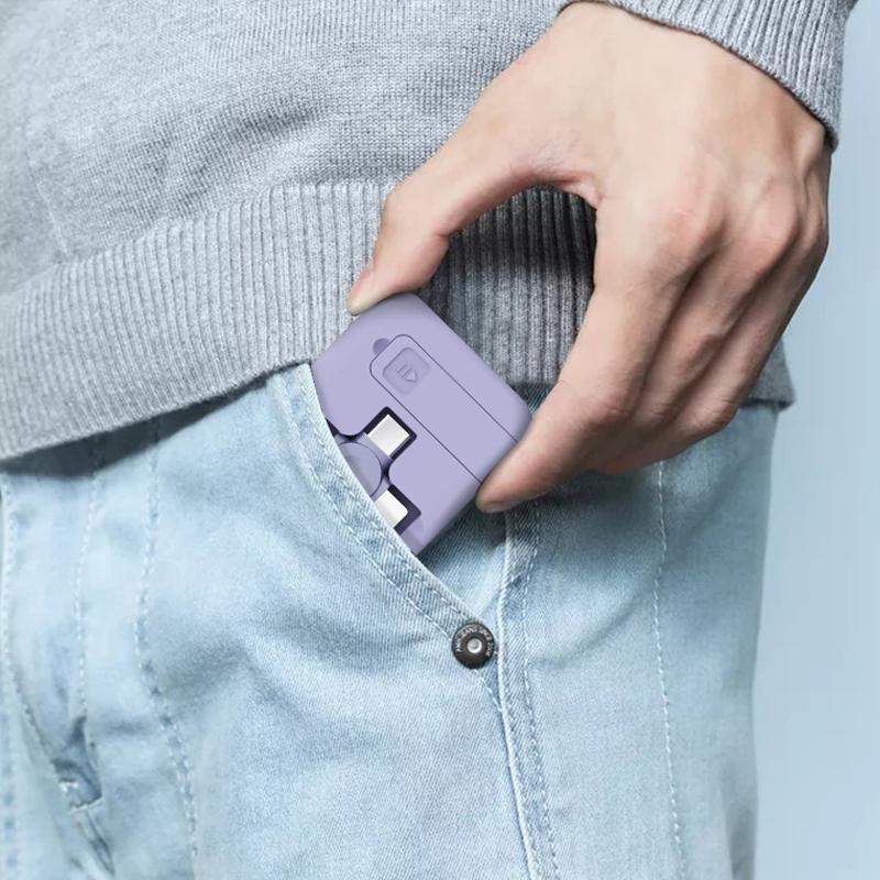 4-in-1 Retractable USB Charging Cable with Phone Stand