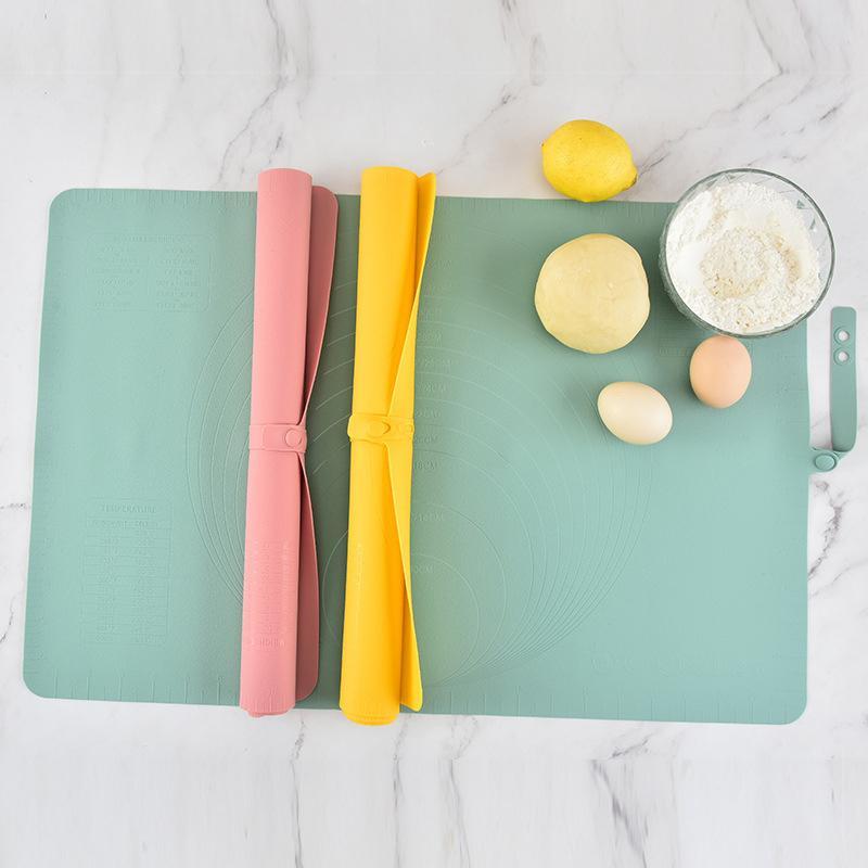 Extra Large Kitchen Tools Silicone Roll-Up Pastry Mat With Measurements