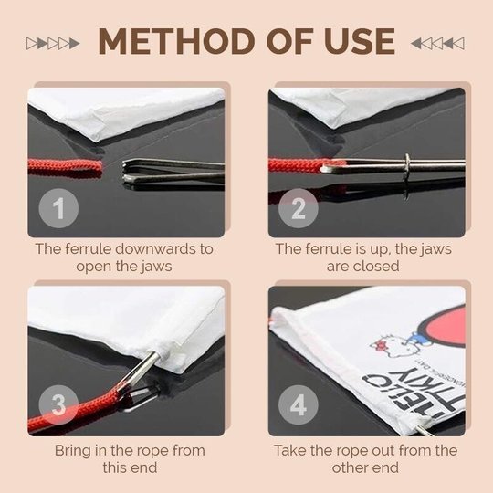 2pc Diy Rope Guide Forward Device Tool Elastic Silver Clip Needle Sewing Utility