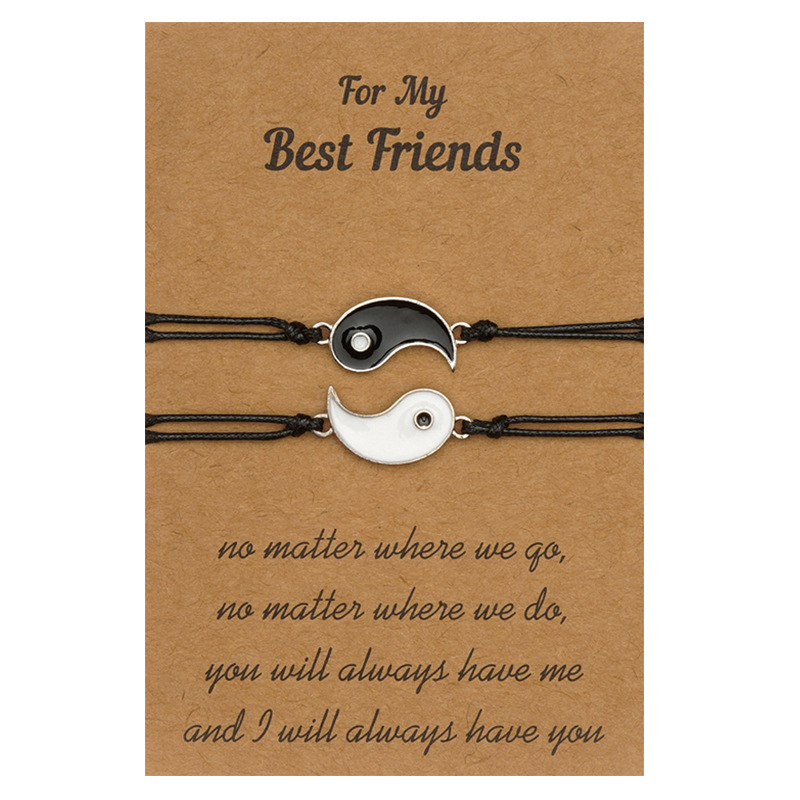 Tai Chi Yin and Yang Couple Bracelets