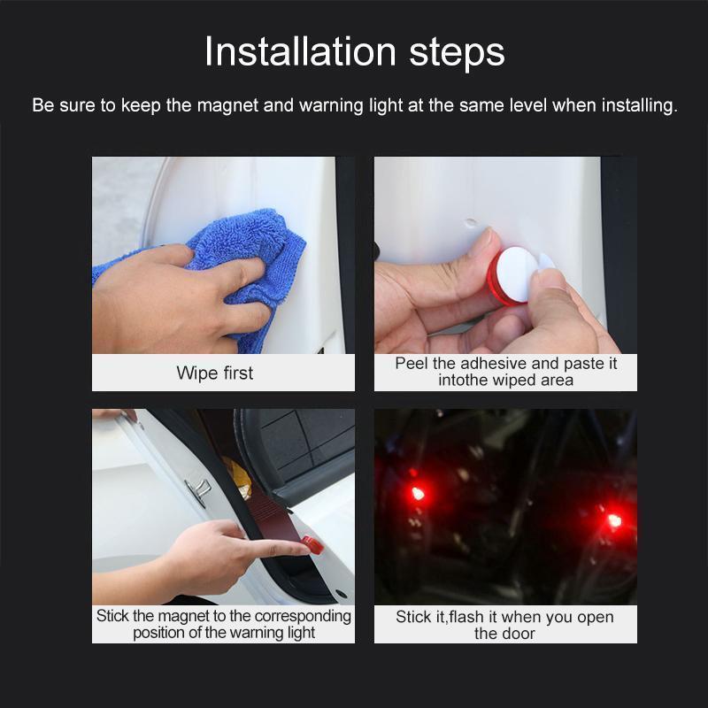 Universal Car Door led Opening Warning Signal Light (2pcs)🌟BUY MORE SAVE MORE🌟
