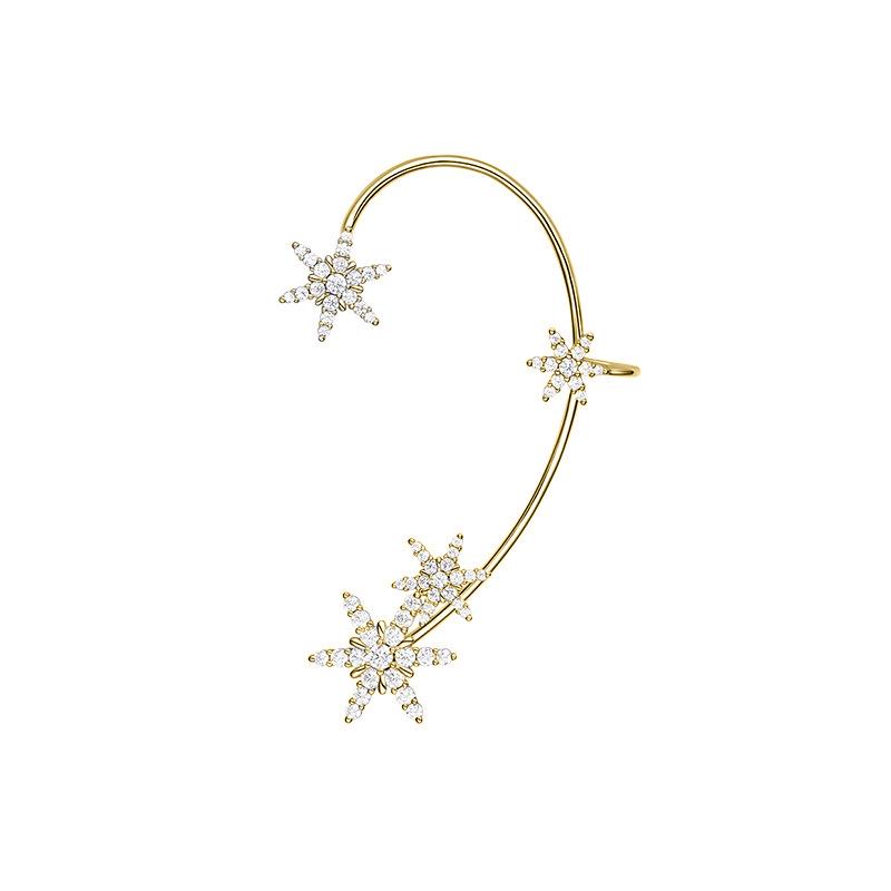 Snowflake Ear Cuffs No Piercing Clip Earrings