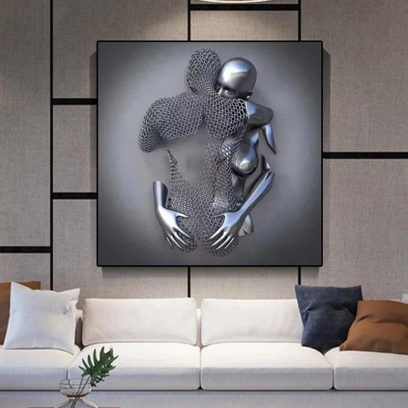 Love Heart 3D Effect Wall Art Painting