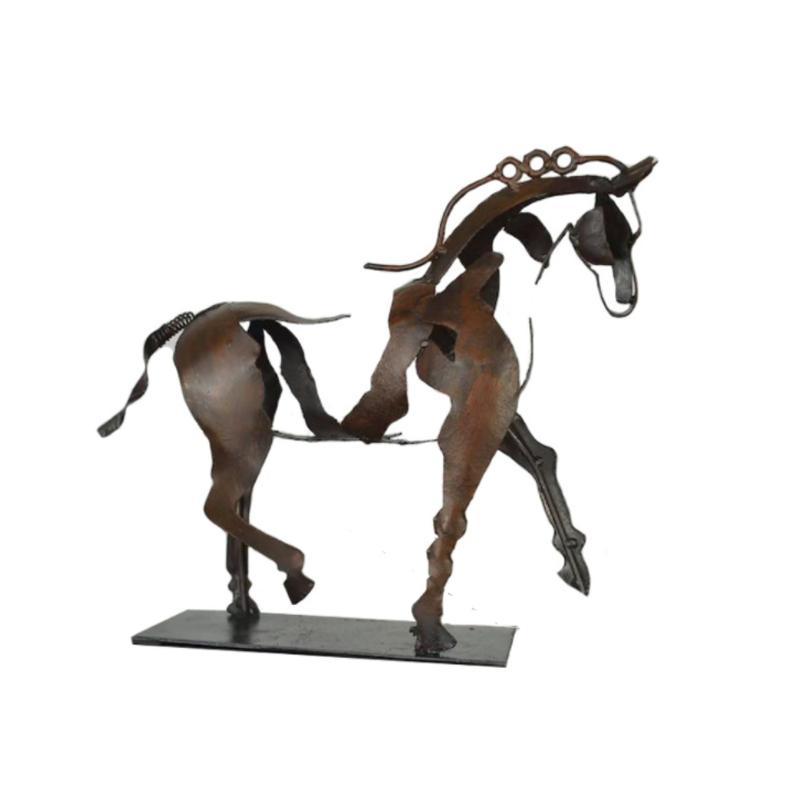 Handmade Metal Horse Sculpture "Adonis"