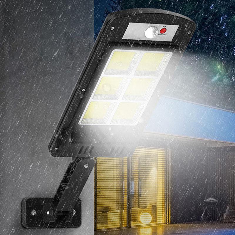 200W Outdoor Solar LED Lamp with Remote Control, Motion and Twilight Sensor
