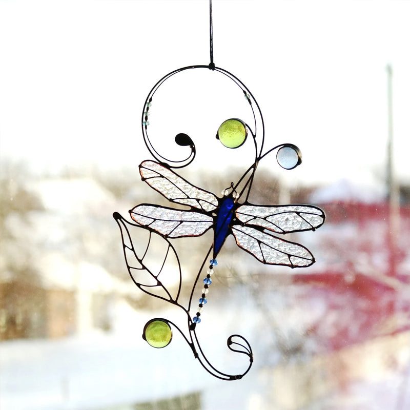 🦋🦋Stained Monarch Butterfly Glass Window Decor