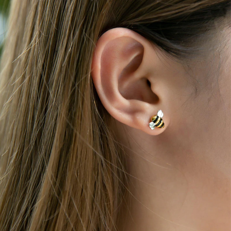 Honey Bee Stud Earrings