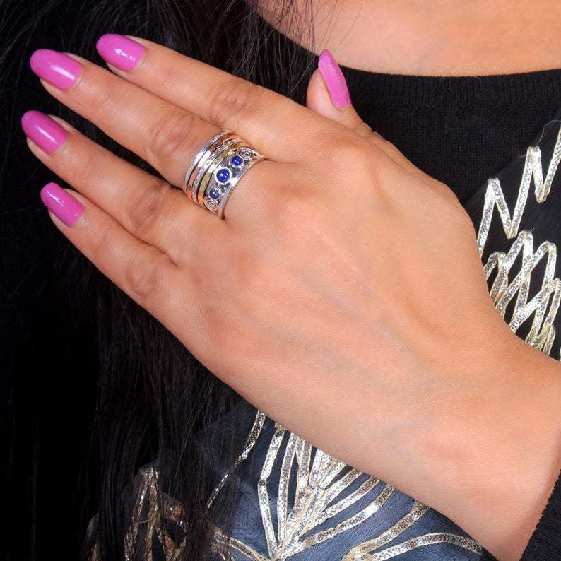 Bohemian Sapphire Meditation Ring