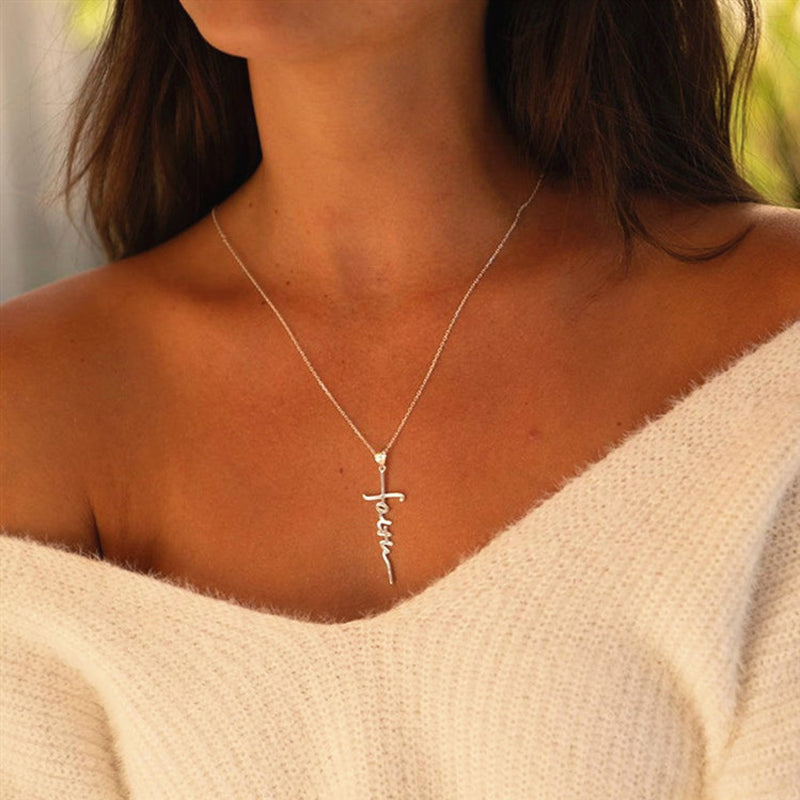 Faith Cross Pendant Necklace