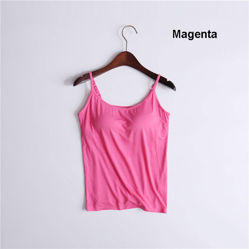 Women’s Tank Top with Built in Removable Bra