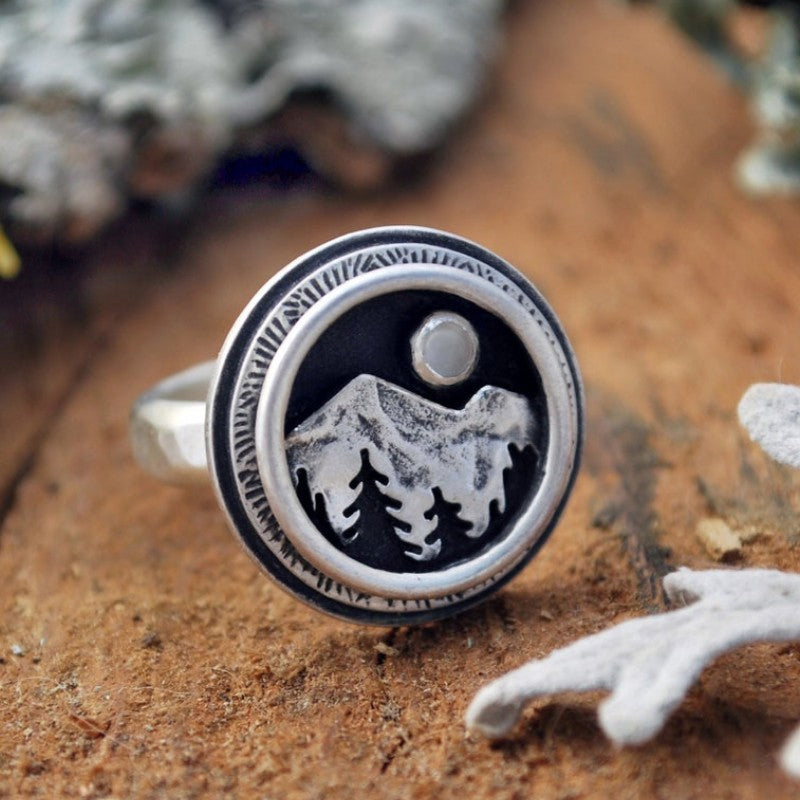 Moonlight Mountain Forest Ring