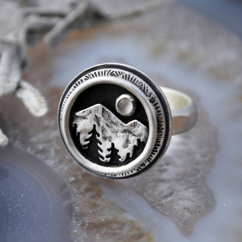 Moonlight Mountain Forest Ring