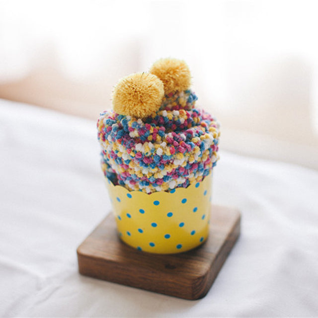 Comfy Gift Pom Pom Cupcake Socks