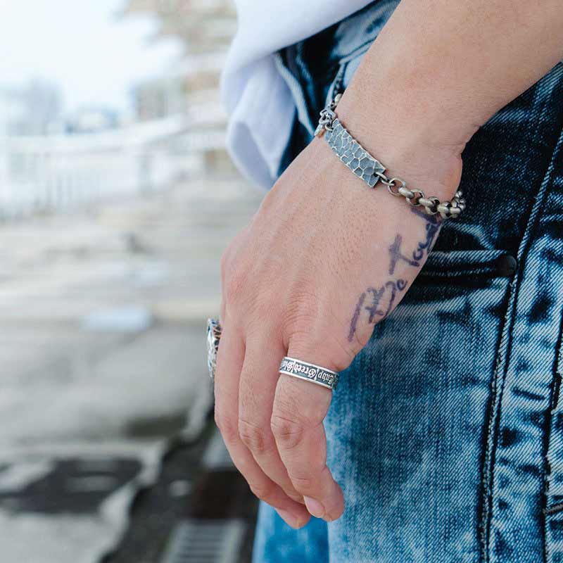 7 Deadly Sins S925 Sterling Silver Open Ring