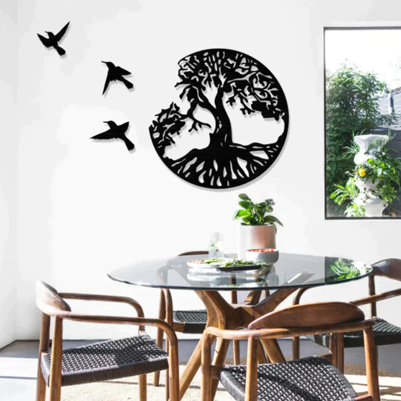 Black Metal Wall Art Home Decor