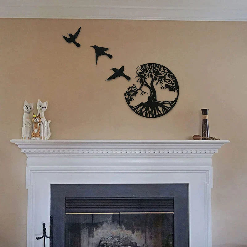 Black Metal Wall Art Home Decor