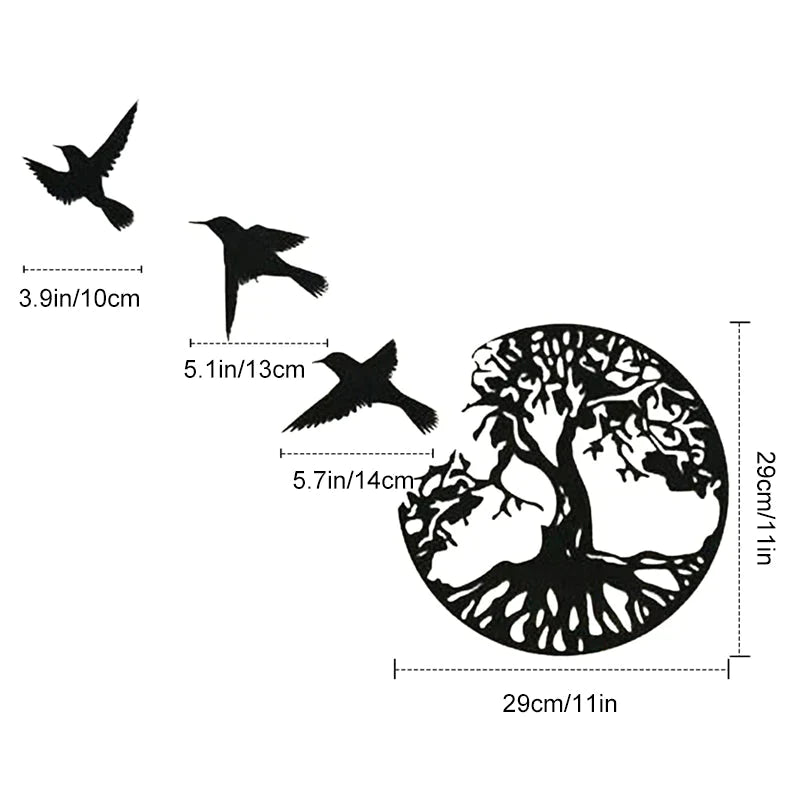 Black Metal Wall Art Home Decor