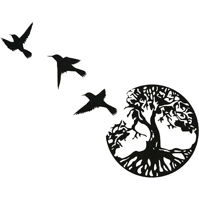 Black Metal Wall Art Home Decor