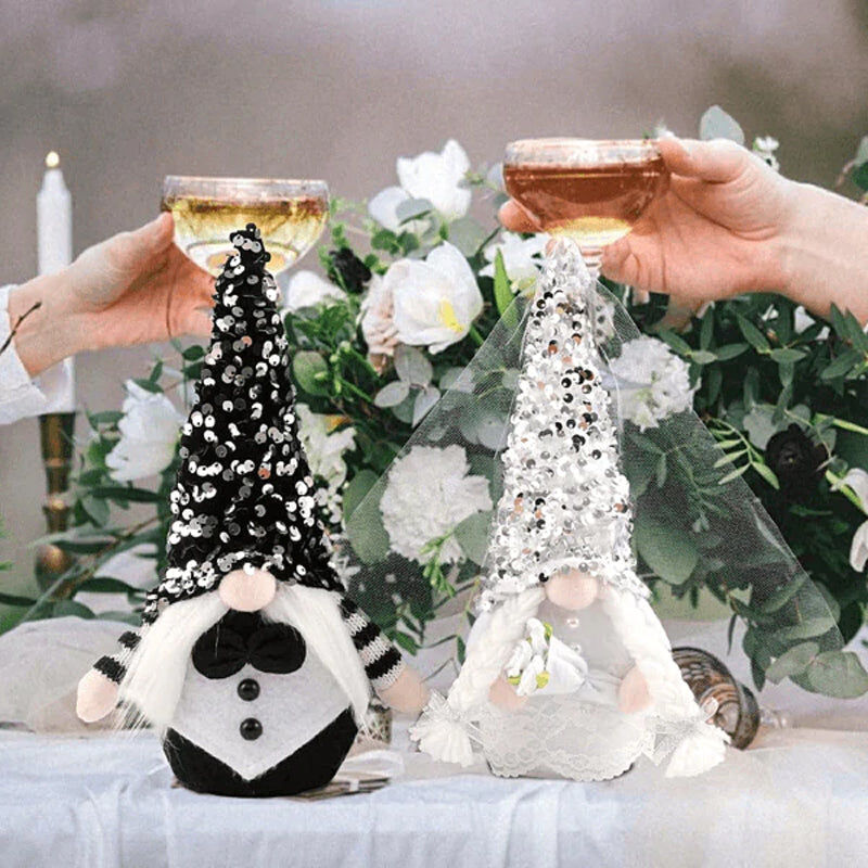 Handmade Bride Groom Gnome Wedding Decoration Gift