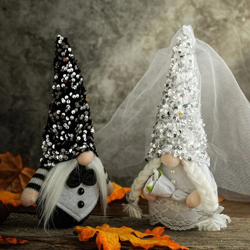 Handmade Bride Groom Gnome Wedding Decoration Gift