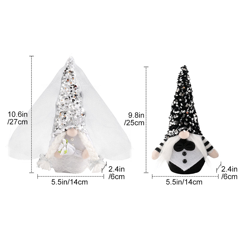Handmade Bride Groom Gnome Wedding Decoration Gift