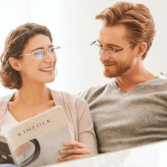 Collapsible Third Generation Titanium Progressive Far And Near Dual-use Reading Glasses
