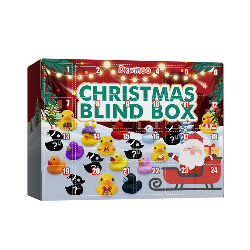 Christmas Advent Calendar 2023 - 24 Days Countdown Calendar Rubber Duckies Toy & Gift for Kids