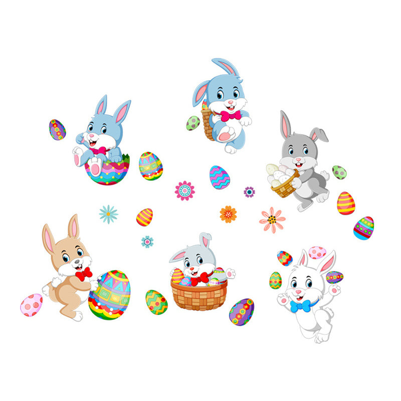 Bunny Egg Window Wall Sticker for Home Decoration (2 pcs)