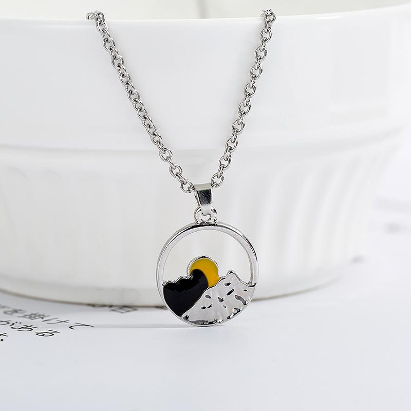 Sunrise & Sunset Montain Couple Necklaces