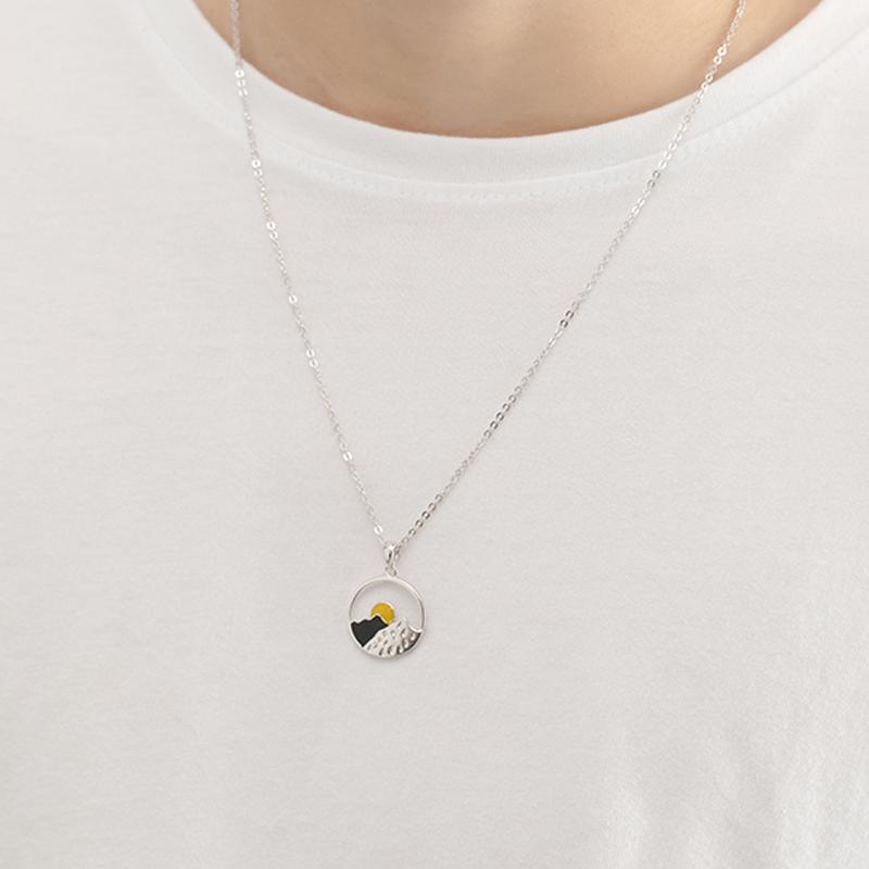 Sunrise & Sunset Montain Couple Necklaces