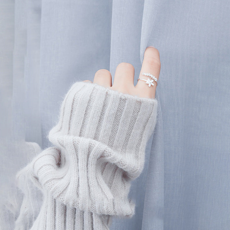 Cherry Blossom S925 Sterling Silver Adjustable Ring