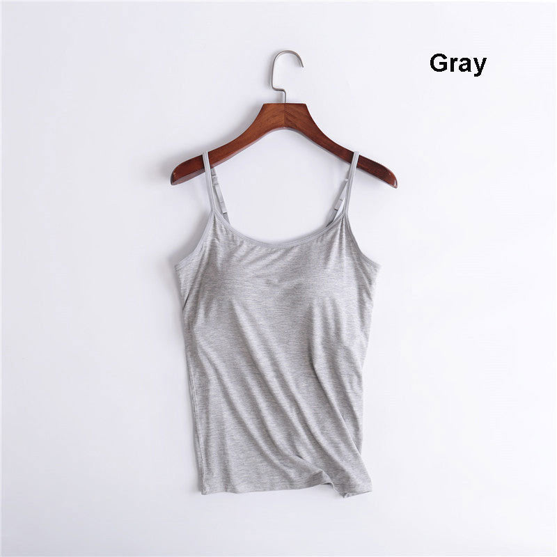 Women’s Tank Top with Built in Removable Bra
