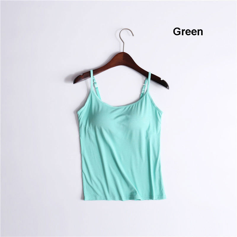 Women’s Tank Top with Built in Removable Bra