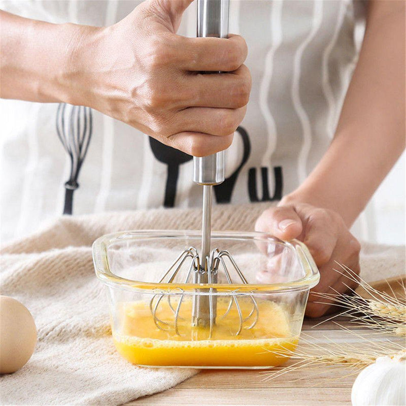 🥚Kitchen Semi-automatic Egg Beater Stainless Steel Easy Whisk