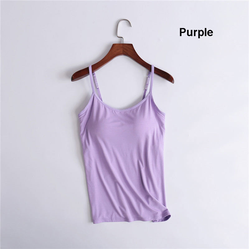 Women’s Tank Top with Built in Removable Bra