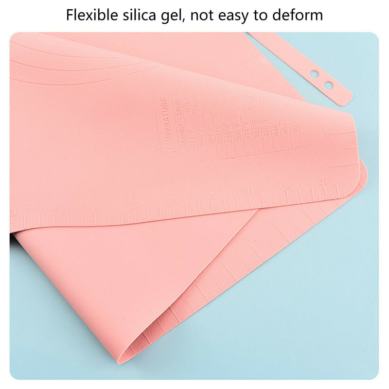 Extra Large Kitchen Tools Silicone Roll-Up Pastry Mat With Measurements