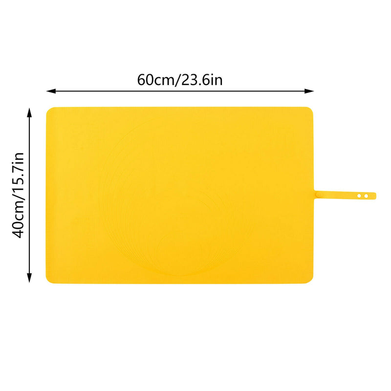 Extra Large Kitchen Tools Silicone Roll-Up Pastry Mat With Measurements