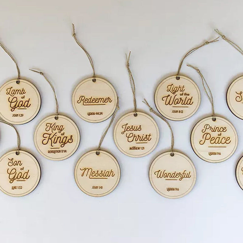 Names Of Jesus Jesus Advent Ornaments Christmas Hanging Decoration